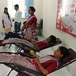 Blood Donation by Girls trainee