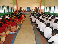 Principal Addressing to the Students